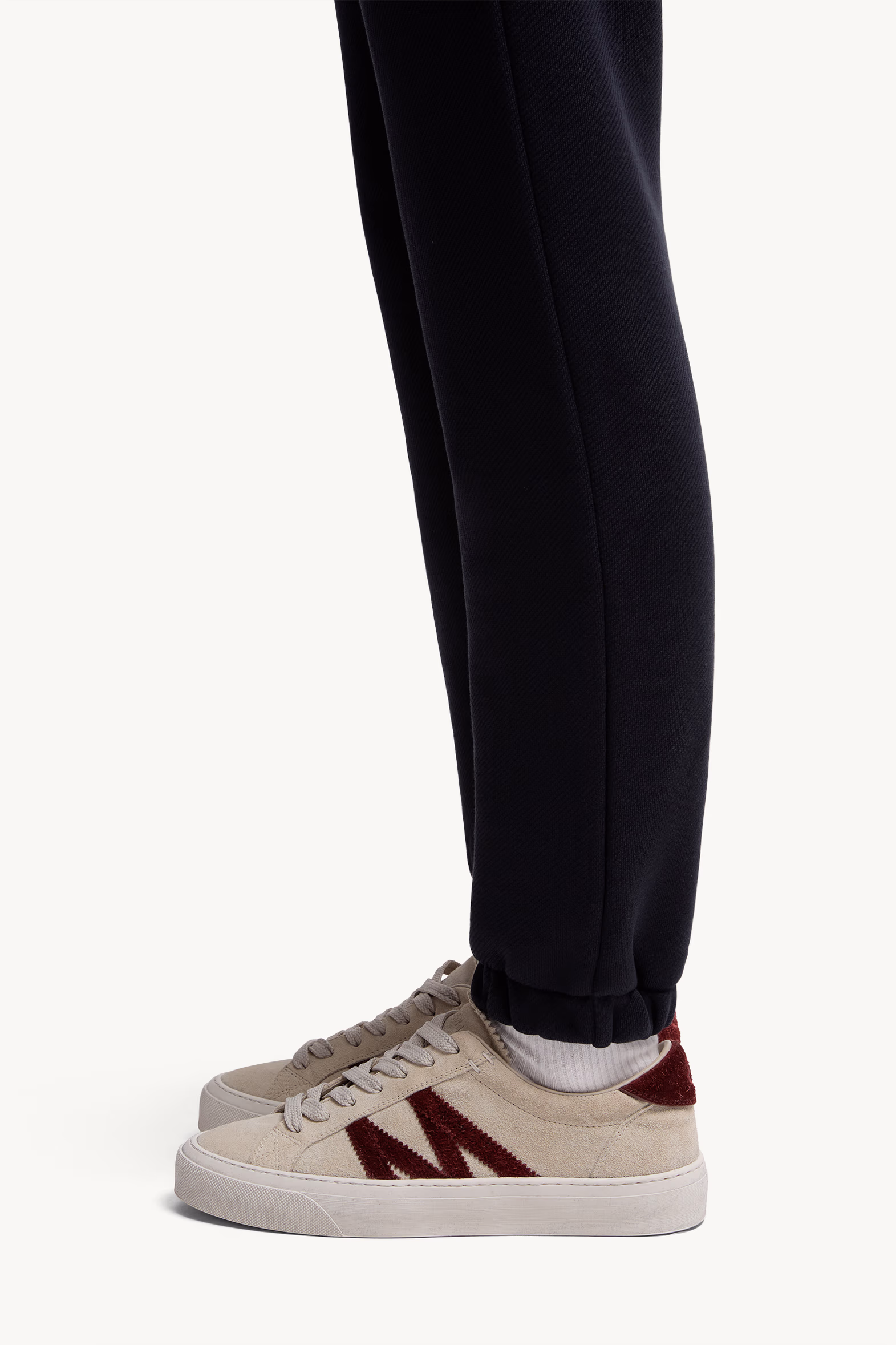 Logo Patch Cotton Sweatpants Women Navy Blue Moncler 4